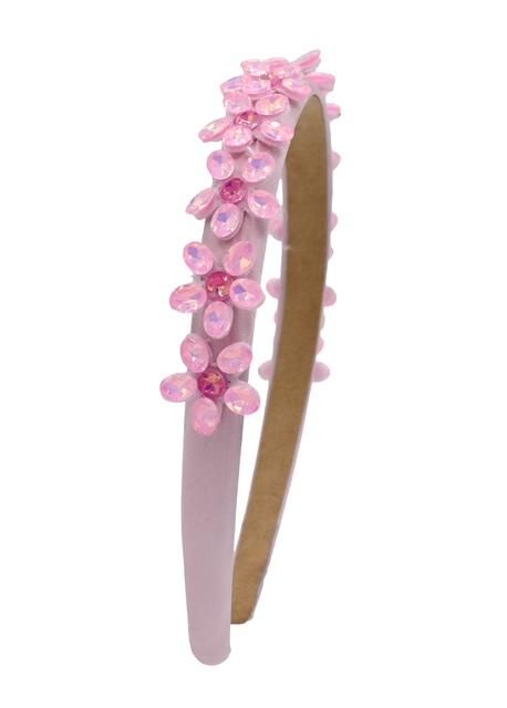 Full Crystal Flower Thin Headband