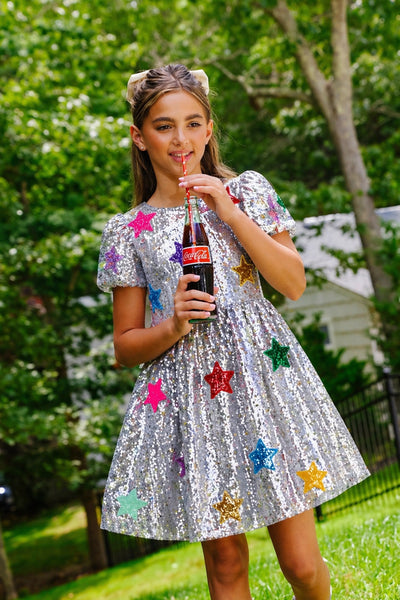 Sparkle Rainbow Star Dress