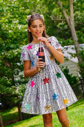 Sparkle Rainbow Star Dress