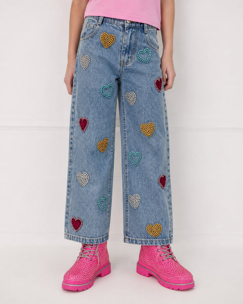 Gems Rainbow Heart Jeans