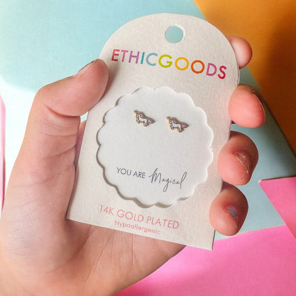 Unicorns Tiny Stud Earrings