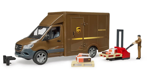 Jouet Camion MERCEDES BENZ Sprinter UPS avec conducteur et accessoires BRUDER BRU2678 | Collect World Jouet Camion MERCEDES BENZ Sprinter UPS avec conducteur et accessoires BRUDER BRU2678 | Collect World