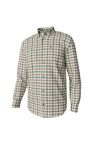 Hadley Luxe Long Sleeve Button Down - Burke Tattersall, Harvest