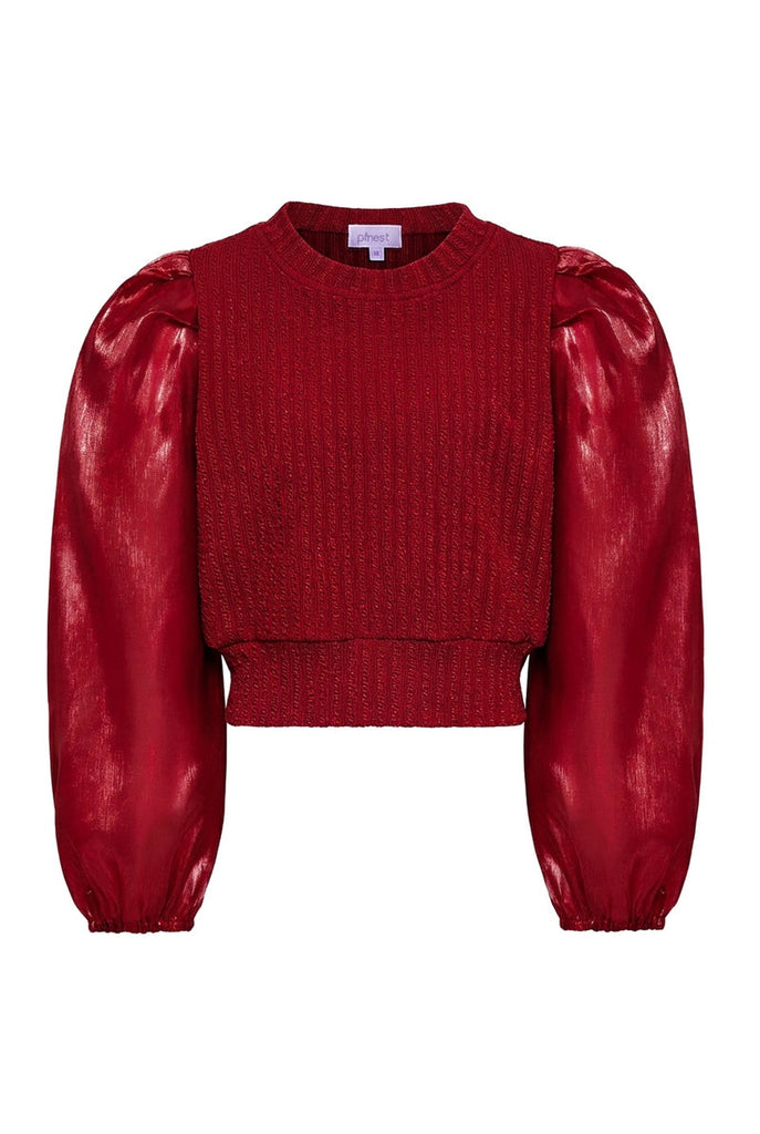 Peyton Top - Textured Red
