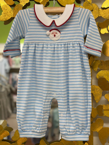 L/S Boy Striped Peter Pan Santa Romper