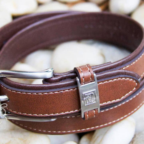 Double Leather Belt - Brown/Brown