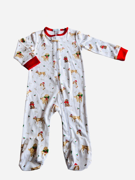 Santa Paws Pima Zipper Pajama - Boy