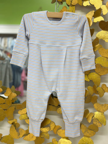 L/S Coverall - Blue/Tan