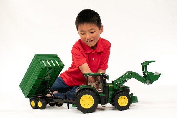 John Deere 7R 350 w/ Front Loader and Tipping Trailer