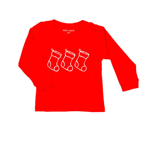 LS Red Stocking Trio T-Shirt