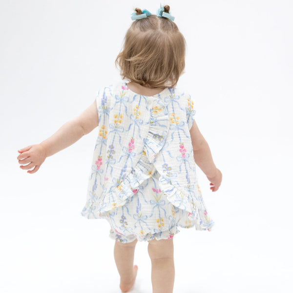 Ruffle Back Top and Bloomer - Ribbon Bouquets