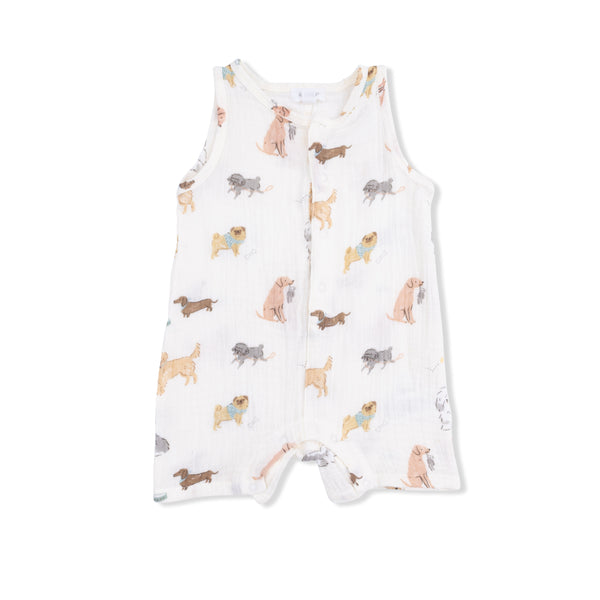 Sleeveless Shortie Romper - Awesome Dogs