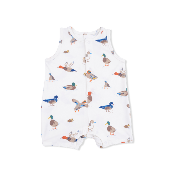 Sleeveless Shortie Romper - Ducks