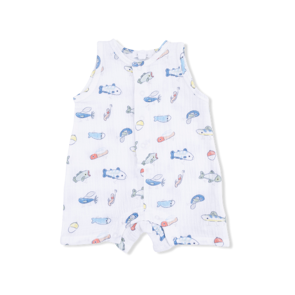 Sleeveless Shortie Romper - Fishing Lures