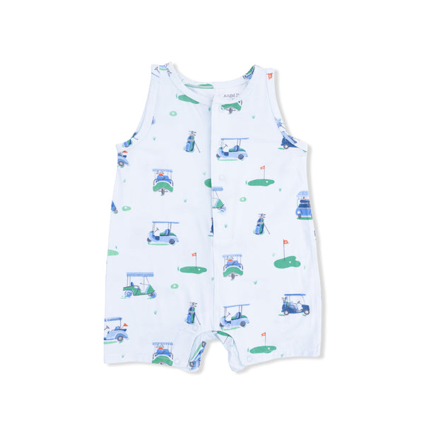 Sleeveless Shortie Romper - Vintage Golf Carts