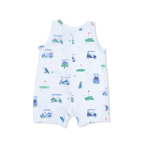 Sleeveless Shortie Romper - Vintage Golf Carts
