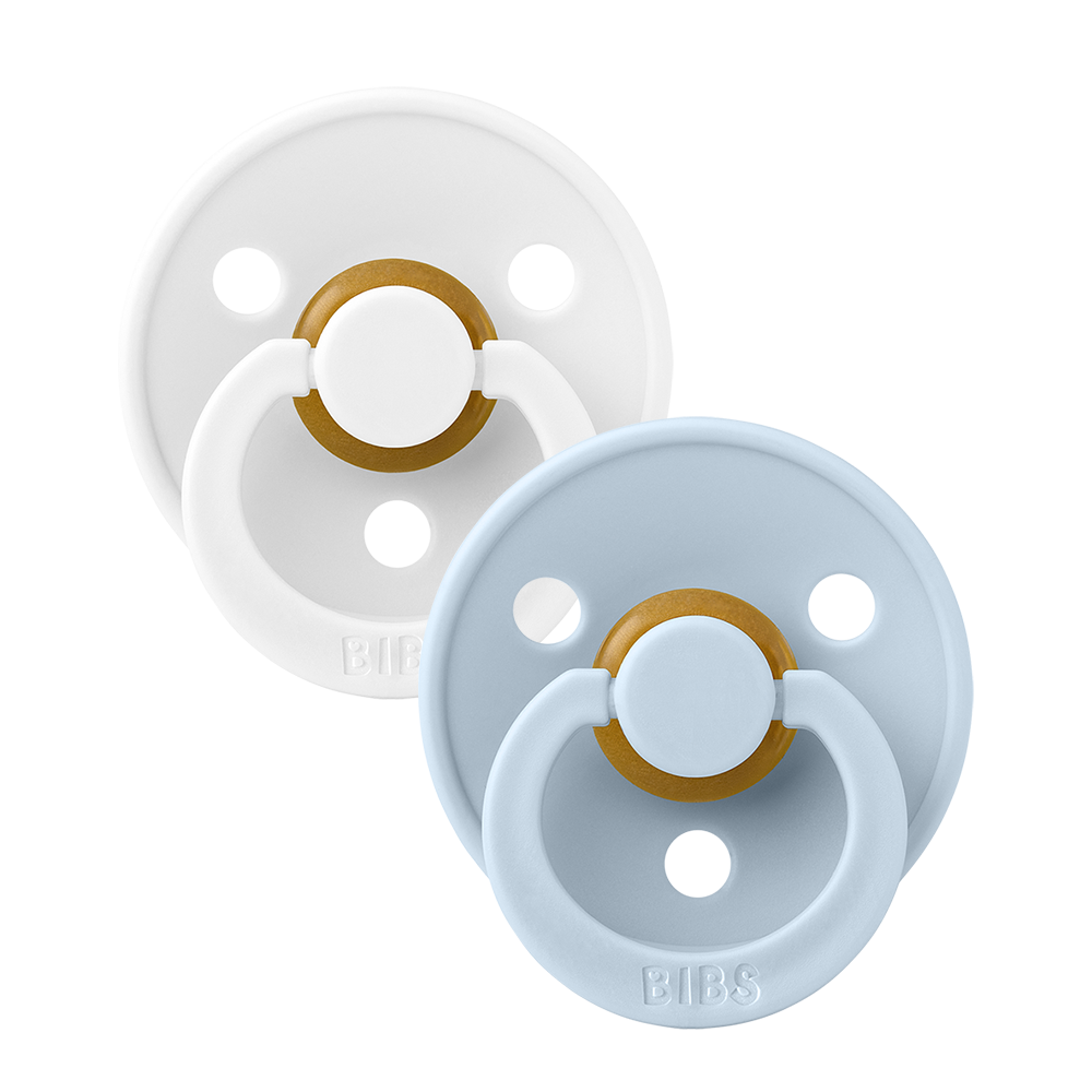 Colour 2 Pack Pacifier - White/Blue