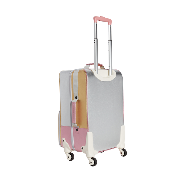 Logan Carry-On Suitcase - Pink/Silver