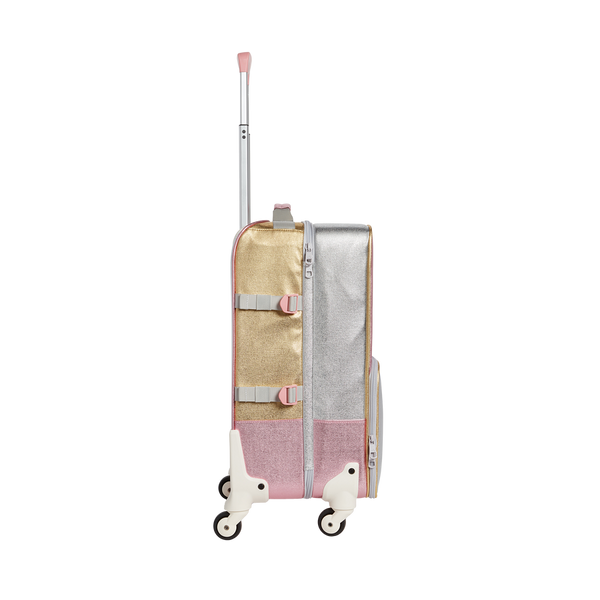 Logan Carry-On Suitcase - Pink/Silver