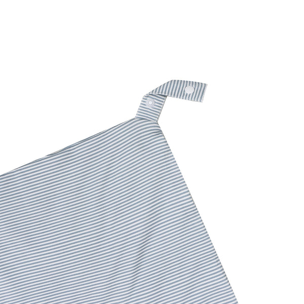 Dog Lovey Blanket - Dusty Blue Mini-Stripe