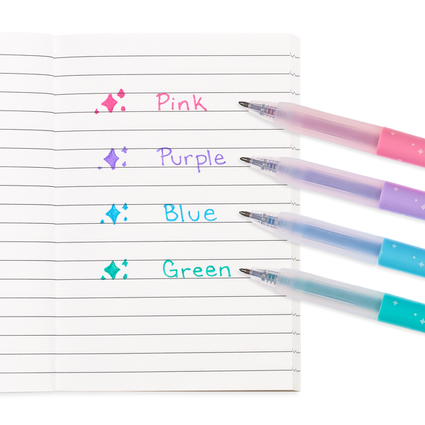 Oh My Glitter! Retractable Gel Pens - Set of 4