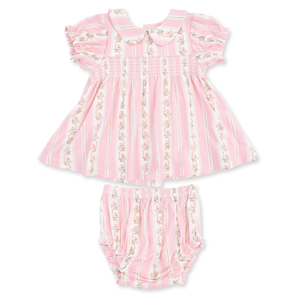 Smocked Dress Set - Antoinette Stripe