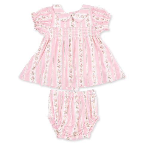 Smocked Dress Set - Antoinette Stripe