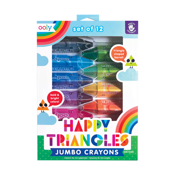 Happy Triangles Jumbo Crayons