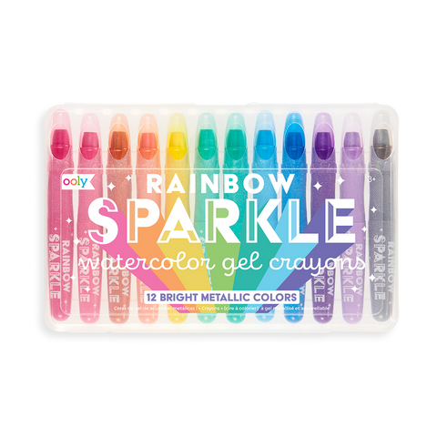 Rainbow Sparkle Metallic Watercolor Gel Crayons