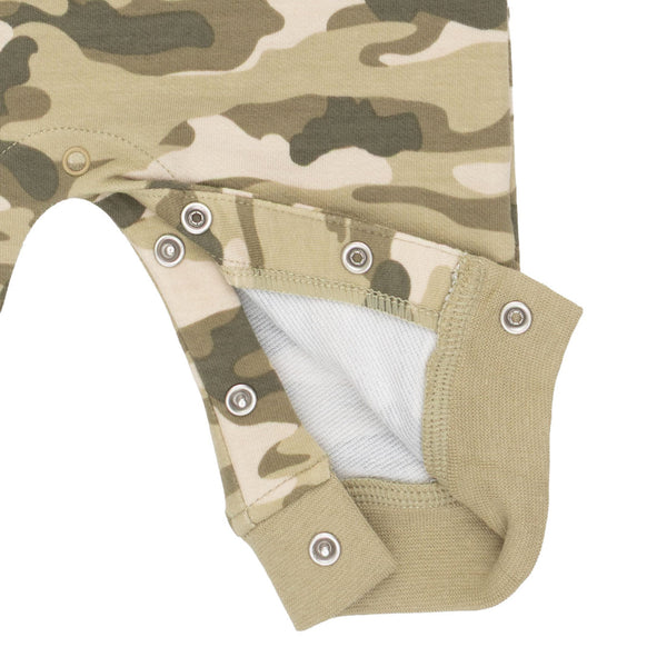 Zip Neck Romper - Camo French Terry