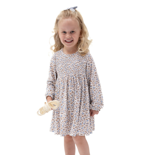 Caitlyn Smocked Bodice Dress & Bloomer - Hazel Floral