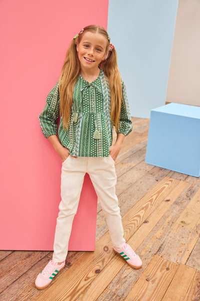 Riviera Top - Fairfield Forest Stripe