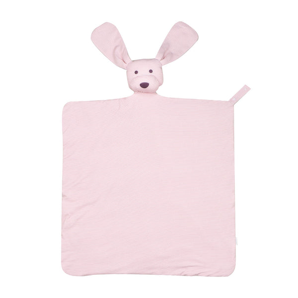 Dog Lovey Blanket - Pink Mini-Stripe
