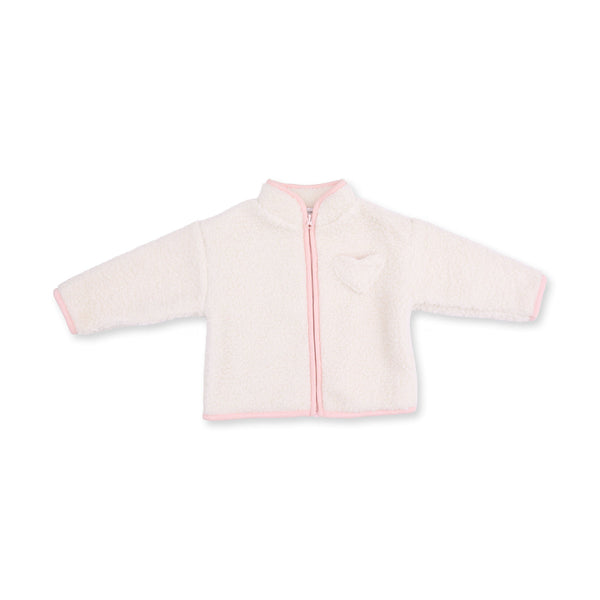 Sherpa Zip Jacket with Lining - Pink