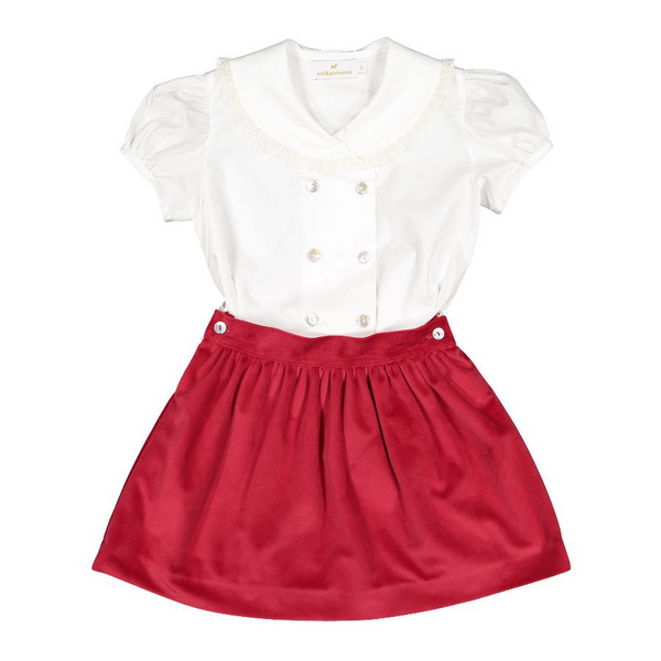 Santa Red Velvet Girl Set