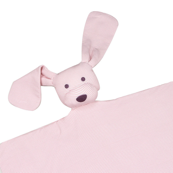 Dog Lovey Blanket - Pink Mini-Stripe