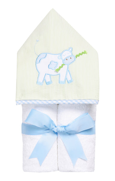Cow Everykid Towel, blue
