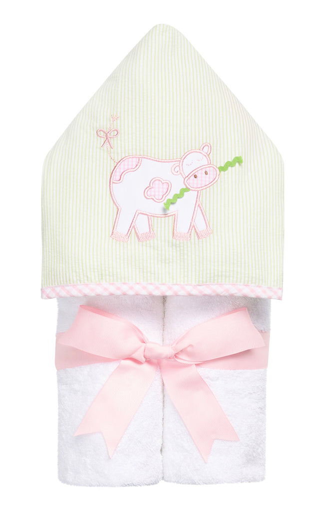 Cow Everykid Towel, pink