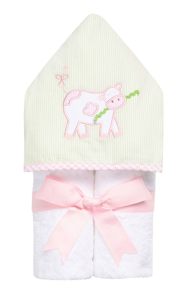 Cow Everykid Towel, pink