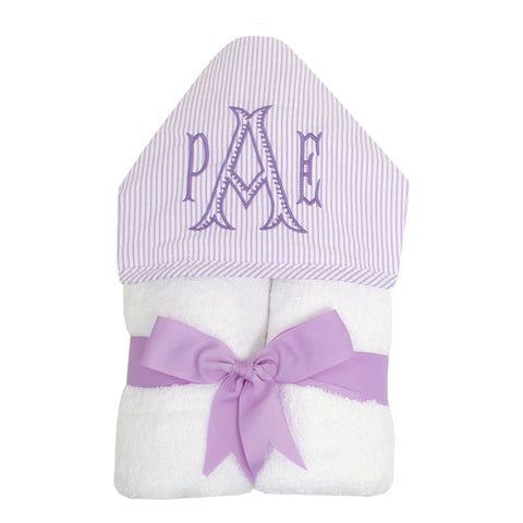 Seersucker Stripe Everykid Towel, lilac