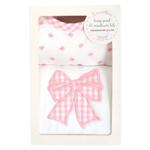 Bow Bib/Burp Box Set