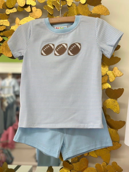 Football Trio Short Set - Light Blue