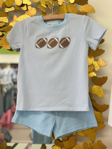 Football Trio Short Set - Light Blue