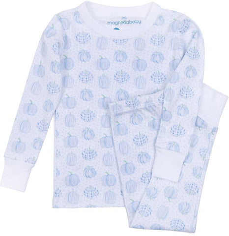 Precious Pumpkins Long Pajamas, blue