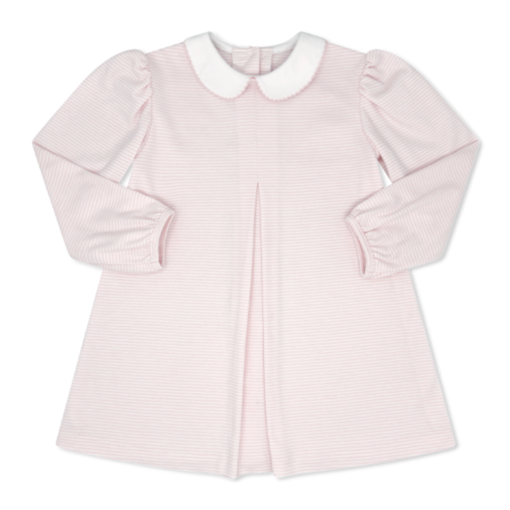 Caroline Dress - Pensacola Pink Ministripe