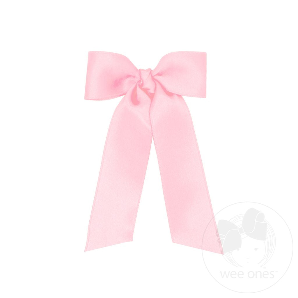 Tiny French Satin Bow with Tails