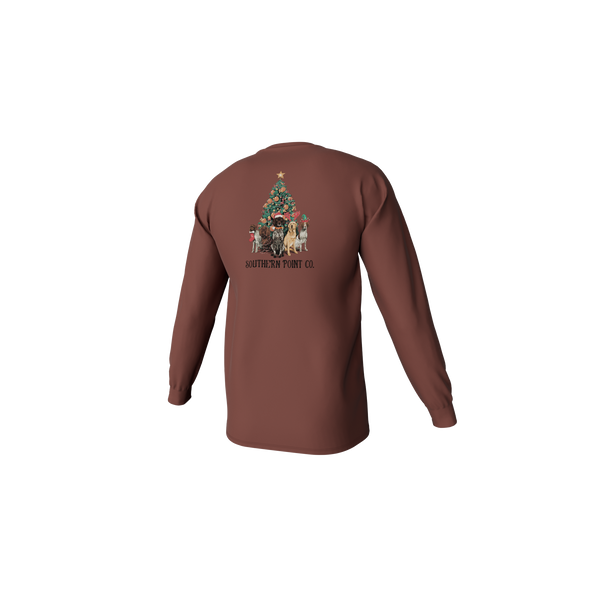 Gun Dog Christmas LS Pocket Tee