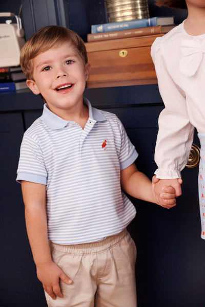 Prim and Proper Polo - Beale Street Blue Stripe