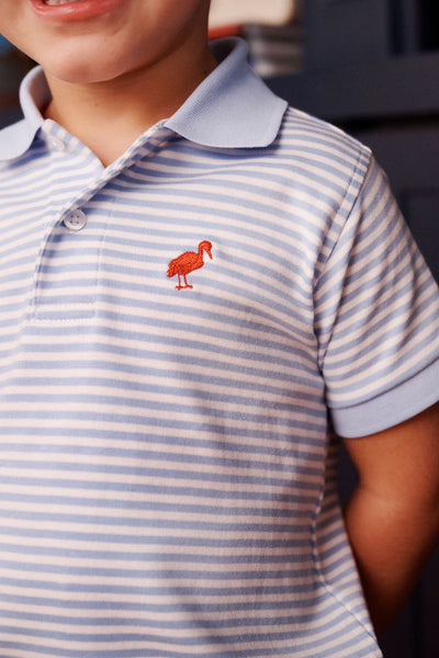 Prim and Proper Polo - Beale Street Blue Stripe