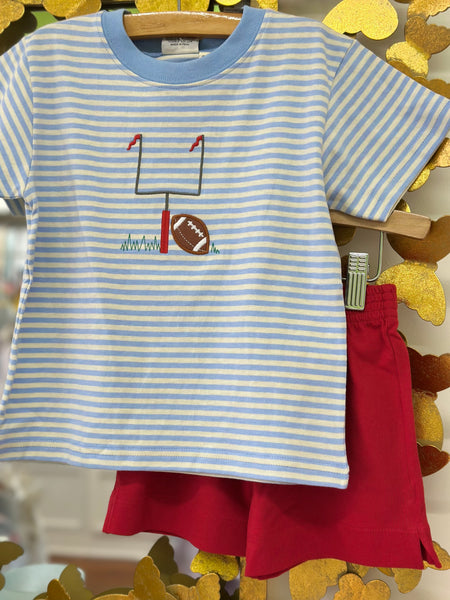Striped Football & Goal S/S T-Shirt